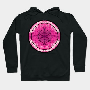 Magenta Pink Paint Pour Pattern Hoodie